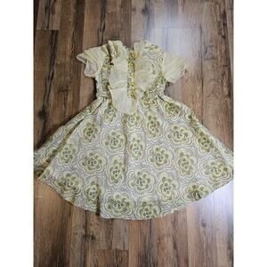 Vintage Leila Floral 1970's Maryjane Dress Youth Girls Size 5